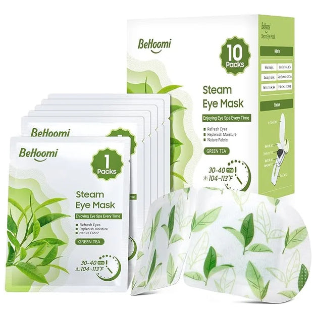 Steam Eye Mask, 10 Packs Heated Eye Mask, Self Heating Disposable SPA Warm Compress for Eyes Sleep Mask, Soothing Moist He...