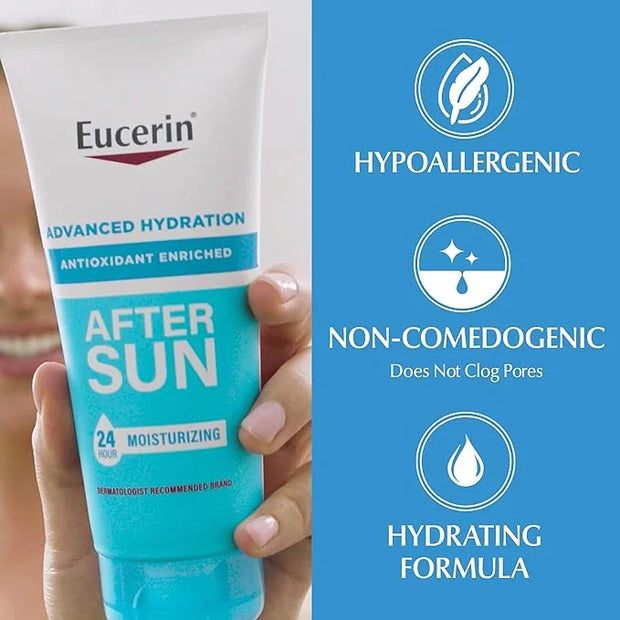 Eucerin Advanced Hydration Skin Care Set, Advanced Hydration Sunscreen Lotion SPF 30, 5 Fl Oz Tube + Advanced Hydration Af...
