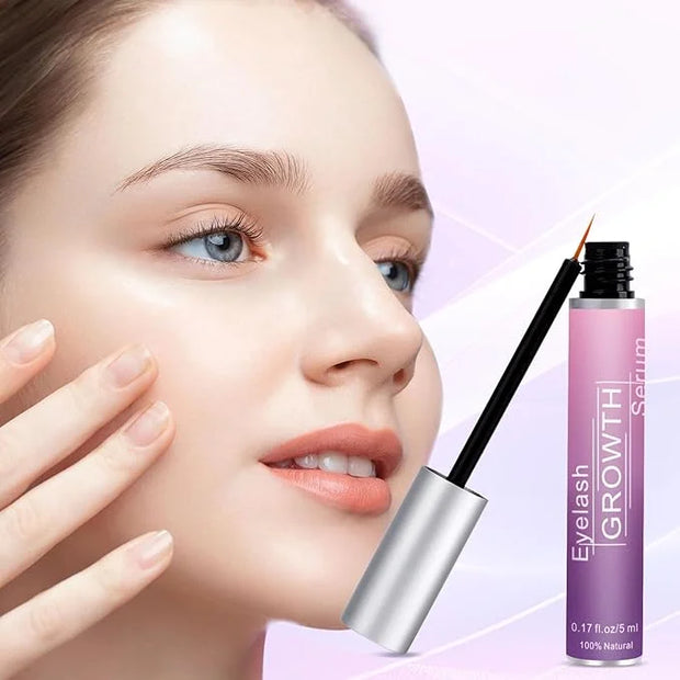 Premium Eyelash Growth Serum and Eyebrow Enhancer by Aomock, Lash Serum - 5ml,Lash Boost Serum for Longer, Fuller, Thicker...