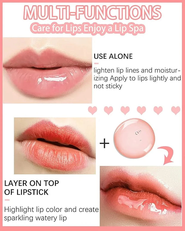 Hydrating Plumping Lip Glow Oil,Tinted Lip Gloss,Transparent Toot Lip Oil,Long Lasting Moisturizing Clear Glow Reviver Lip...