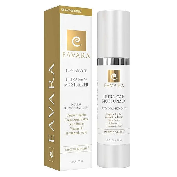 Organic Face Moisturizer Cream with Collagen Peptides and Hyaluronic Acid Anti Aging Moisturizing Face Lotion For Women An...
