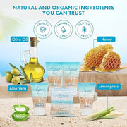 Aqua Organics Amenity & Accessory Kit | 1 oz Shampoo, Conditioner, Lotion, Body Wash, Body Bar, Cleansing Bar, Shave & Den...