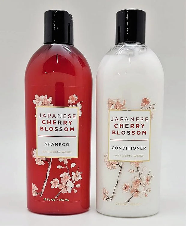 Bath & Body Works - 2 pc Bundle - Japanese Cherry Blossom - Shampoo and Conditioner - 16 FL OZ each - Product Image