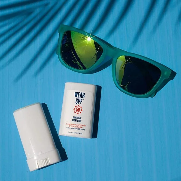 50 Sunscreen Sport Stick with Broad Spectrum SPF 50 UVA/UVB Protection, Sweat- & Water-Resistant Portable Hands-Free Stick...