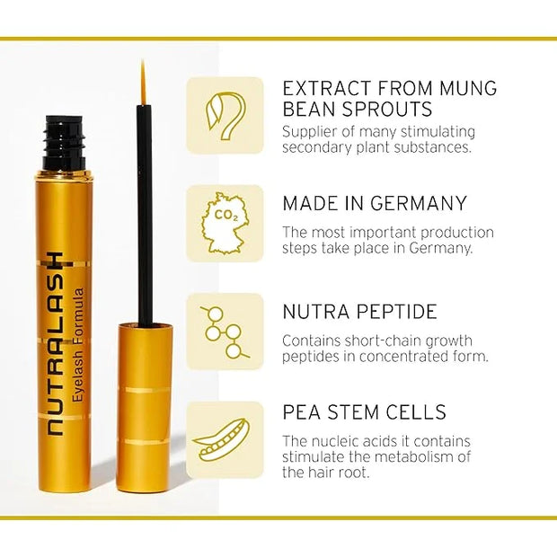 Nutralash Eyelash Formula - Eyelash Serum for Longer Eyelashes in Just 6-8 Weeks I Lash Serum I Eyelash Growth Serum I Mad...
