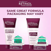 Retinol Anti-Aging Gel Cleanser - Gently Cleans Impurities From Pores & Exfoliates for Soft, Smooth Skin Eye Gel - Reduces...