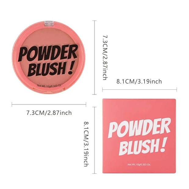 Single Warm Orange Matte Cream to Powder Blush Makeup Palette, Cheeks Face Blushes for Older Women, Natural Monochrome Blu...