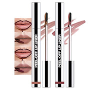 2 Pcs Matte Liquid Lip Stain Peel Off Lip Liner, Long Lasting Lip Tattoo, Waterproof & Transfer-Proof Lip Liner Peel Off L...