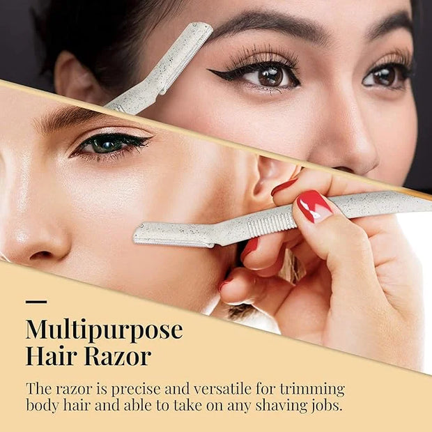 ennva Eyebrow & Facial Hair Razor | Multipurpose Dermaplane Trimmer | Disposable Blades - 12pcs - Product Image