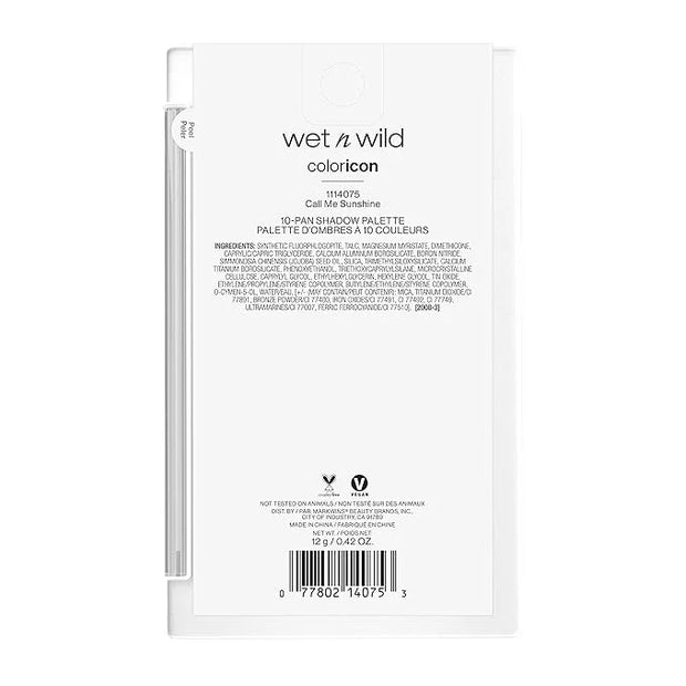 wet n wild Color Icon 10-Pan Eyeshadow Makeup Palette, Yellow Call Me Sunshine, Long Lasting, Shimmer, Metallic, Glittery,...