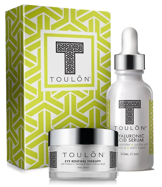 Hyaluronic Acid Anti Aging Skin Care Kits; Women Beauty Set: Hyaluronic Acid Serum and Eye Cream for Dark Circles & Puffin...