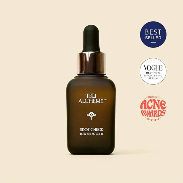 Tru Alchemy Spot Check + Eye Elixir Bundle | Brightening Serum + Spot Corrector with Niacinamide, TriDroxy Acid Blend, Hya...