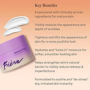 FIÈRA MoistureWiser – Advanced Anti-Aging Moisturizer for Mature Skin, Tightens, Hydrates & Reduces Fine Lines & Wrinkles ...