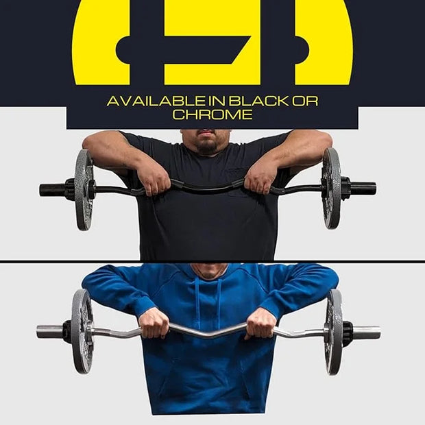 HulkFit 48 Inch EZ Curl Bar Barbell 2 Inch - Product Image