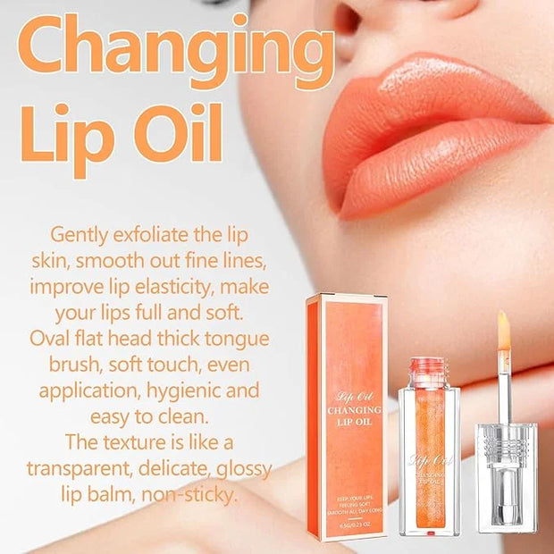2PCS Magic Color Changing Lip Oil, Moisturizing Nourishing Lip Oil,Light Colour Gloss Non-sticky Lip Oil For Dry Lips Lip ...