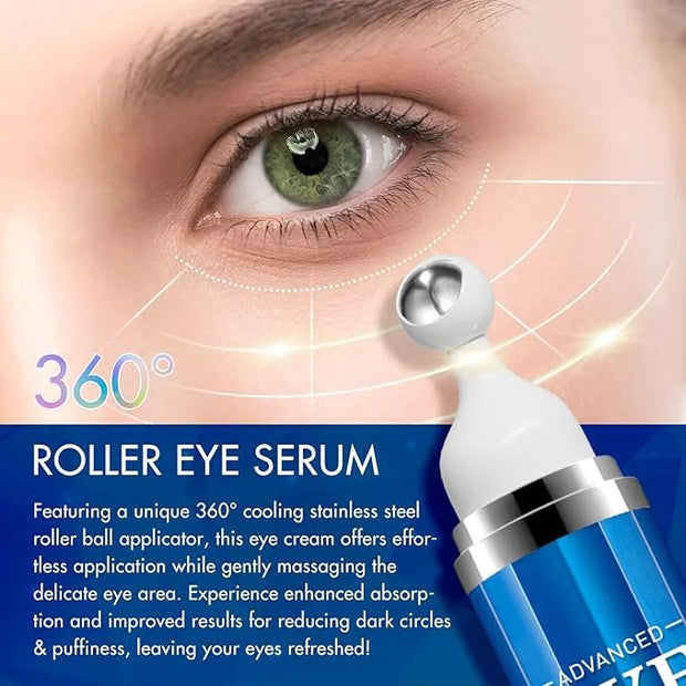 Eye Serum for Dark Circles and Puffiness - 5% Caffeine Under Eye Cream Anti Aging, with Retinol Hyaluronic Acid Niacinamid...