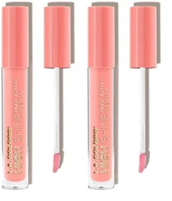 L.A. COLORS High Shine Shea Butter Lip Gloss, Baby Cakes, 0.14 Ounce (Pack of 2) - Product Image
