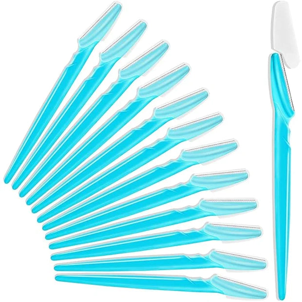 12 Pcs Eyebrow Razors, Face Razors Multipurpose, Exfoliating Dermaplaning Tools, Eyebrow Trimmers Shaver with Safety Cover...