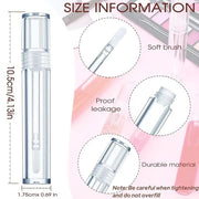 Hsei 100 Pcs Clear Lip Gloss Tubes 5 ml Empty Bulk Wand Balm Containers With Lids Cosmetic Bottles With Rubber Stoppers fo...