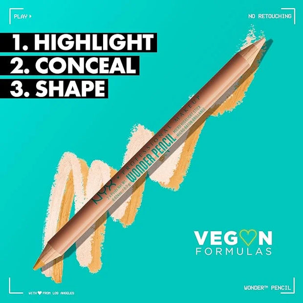 NYX PROFESSIONAL MAKEUP Wonder Pencil, Multi-Use Micro Highlighter & Concealer Stick - Medium - Product Image