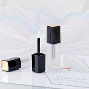 3 Pcs 5ml Frosted Glass Lip Gloss Tubes Refillable Square Lip Glaze Containers with Wands and Stoppers Mini Lip Balm Bottl...