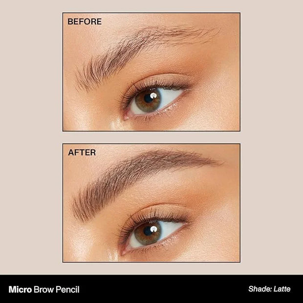 Morphe Micro Dual Eyebrow Pencil - Dual-Ended Brow Pencil Featuring a Retractable, Ultra-Precise, Pointed Tip - Richly Pig...