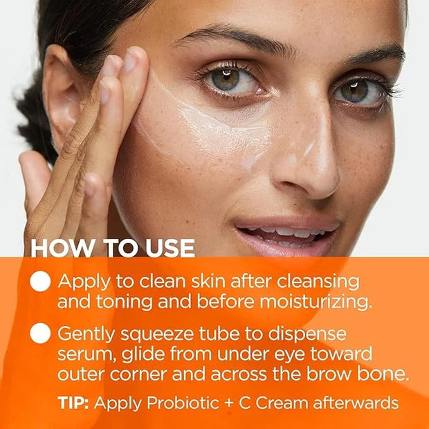 Andalou Naturals Luminous Eye Serum, Illuminating Eye Cream for Dark Circles and Puffiness, Vitamin C, Caffeine & Goji Gly...