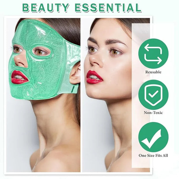 Geyoga Gel Ice Face Eye Mask Cooling Face Eye Masks for Reducing Puffiness, Dark Circles, Redness, Pain Relief, Migraine, ...