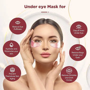 Under Eye Patches (20 Pairs), pink Hyaluronic Acid Eye Patches For Puffy Eyes, Dark Circles, Puffiness, Refresh,Revitalizi...