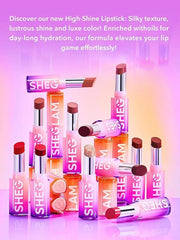SHEGLAM Mirror Kiss High-Shine Lipstick Silky Jelly Texture Hydrated&Smooth Lip Gloss-It Takes Guts - Product Image