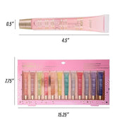 EXPRESSIONS 12pc Sparkle Lips Lip Oils - Vitamin E Infused Lip Gloss, Holiday Lip Oil Collection Hydrating Lip Care, Safe ...