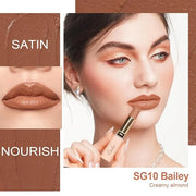 Oulac Color Rich Satin Lipstick Set For Women Nude Brown Lipsticks High Impact Lipcolor Tinted Lip Balm, Nourishing, Satin...