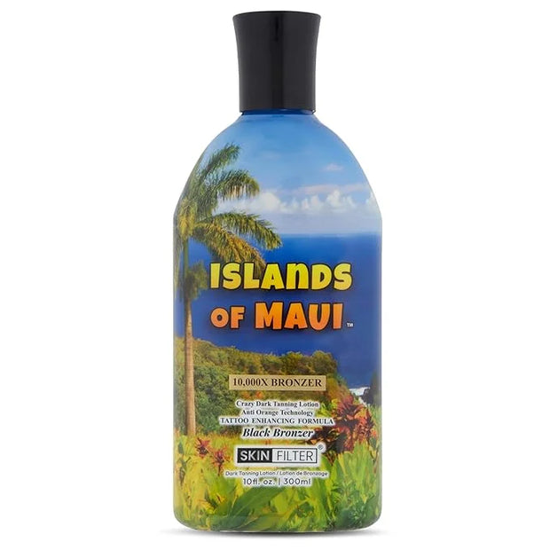 Islands of Maui Tanning Lotion – 10,000X Tanning with Anti-Orange Technology – Tanning Lotion with Cocoa, Coconut Oil, She...