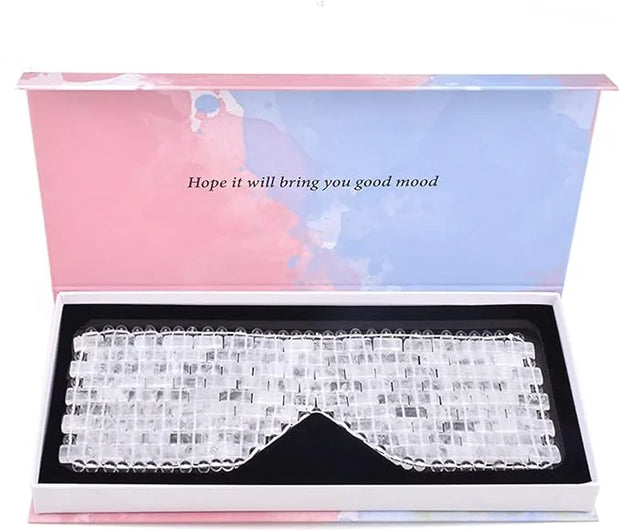 Jade eye mask clear quartz