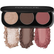 FOCALLURE Blush and Highlighter Palette,3 in 1 Contour Palette,Cruelty-Free Matte Bronzer Powder,Shimmer Illuminator Highl...