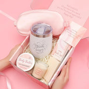 Gifts for Women Bath & Body Rose Spa Gift Sets for Birthday, 8 Pcs Gift for Women, Self Care Kit for Tumbler, Eye Mask, Mo...
