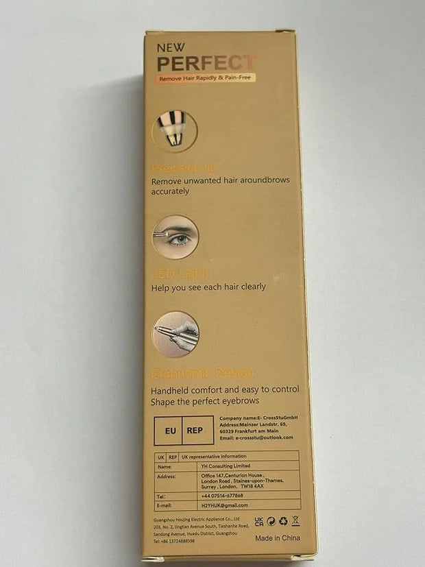 Eyebrow Trimmer for Women Rechargeable: Women Eyebrow Hair Remover with LED Light,Safe Painless Eyebrow Epilator Pen,Lady ...