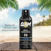SLAM WoodsMan & BeachMan Bundle - Men's Scented Sunscreen, Sunscreen Spray, Water Resistant Sunscreen, Paraben Free, Broad...