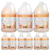 Ginger Lily Farms Botanicals Hospitality Kit, Coco Mango, 9-Pc Set Includes Shampoo, Conditioner & Body Wash, 100% Vegan &...