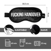 Fisura - Cooling gel eye mask F*cking hangover. Black hangover eye mask. Gel mask for puffy eyes and dark circles. Cold/Wa...