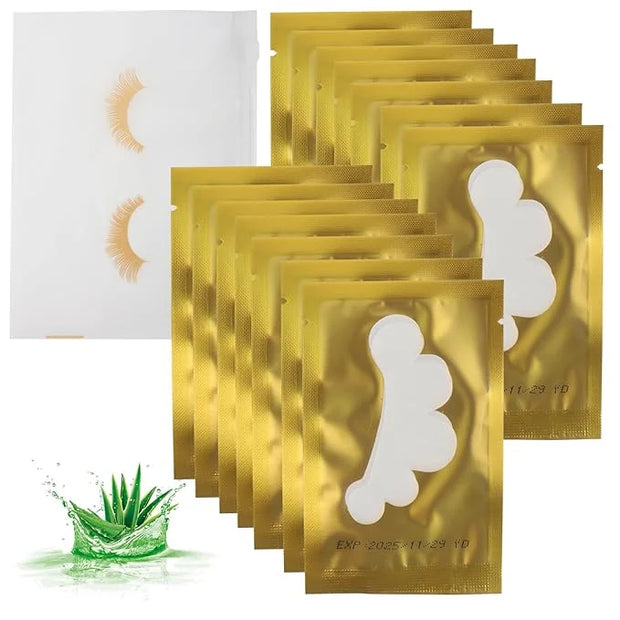 50 Pairs Eyelash Extension Gel Patches Kit, Lash Extension Lint Free Under Hydrogel Eye Mask Pads Beauty Tool with Case (G...