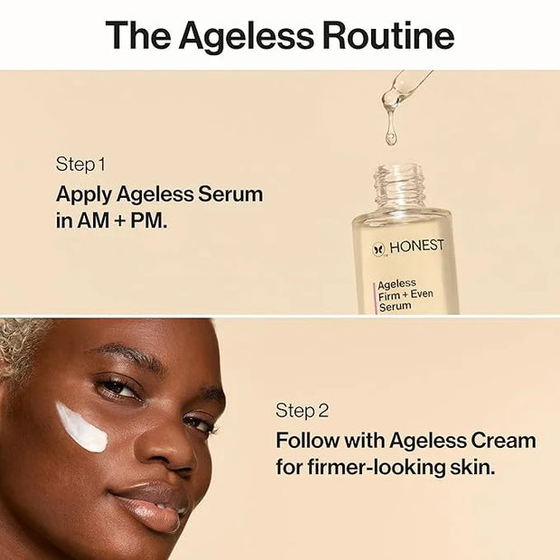 Honest Beauty Ageless Firm and Even Serum | Powered by Vegan Collagen and Elastin Polypeptides | Firmer-Looking Skin and E...