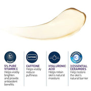 CeraVe Skin Renewing Vitamin C Eye Cream, Vitamin C, Hyaluronic Acid, Ceramides & Caffeine, Under Eye Cream For Dark Circl...