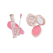 Flower Knows Strawberry Rococo Glowy Lip Gloss G01 Strawberry Macaron+Embossed Blush G01 Romantic Blossom - Product Image
