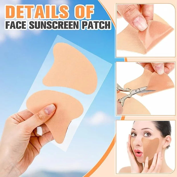 10 Pair Sun Protection Patch For Face UV Protection Patch Golf Patches UV Patch for Sunscreen Multifunctional Face Patches...