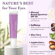 DERMAdoctor DD Eye Dermatologist Formulated Defining Radiance Boosting Caffeine Eye Cream with SPF 30; Eye Cream for Dark ...