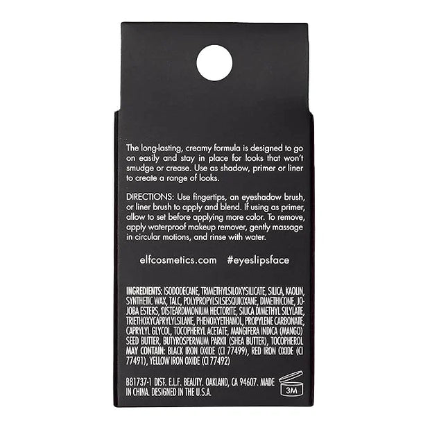 e.l.f. No Budge Cream Eyeshadow, 3-in-1 Eyeshadow, Primer & Liner With Crease-Resistant Color & Stay-Put Power, Vegan & Cr...