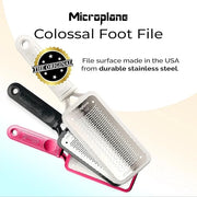 Microplane Colossal Foot File Scraper - The Original Stainless Steel Foot Rasp, Dead Skin/Callus Remover for Feet, Gentle ...