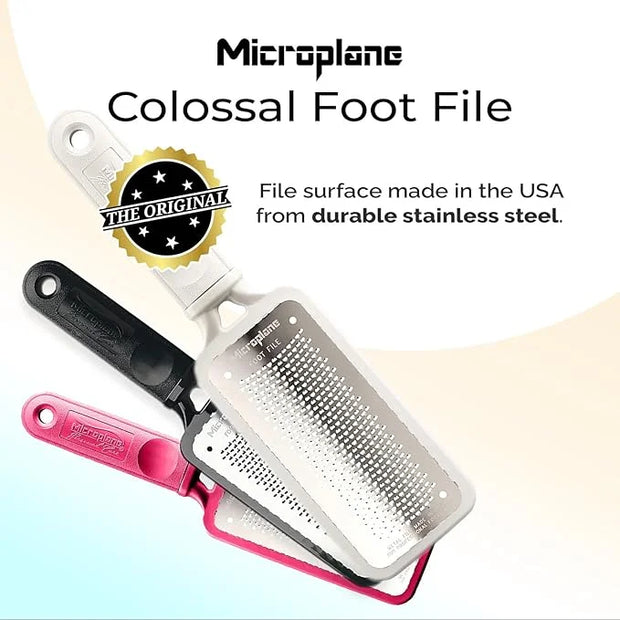 Microplane Colossal Foot File Scraper - The Original Stainless Steel Foot Rasp, Dead Skin/Callus Remover for Feet, Gentle ...
