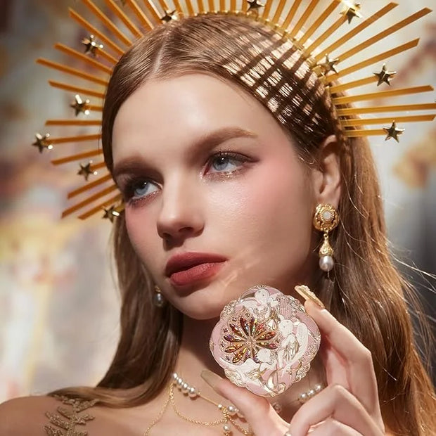 Flower Knows Violet Strawberry Rococo Glitter Lip Gloss G02+Little Angel Embossed Blush 02 - Product Image